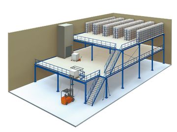 3 tầng lầu công nghiệp, hệ thống lưu trữ nền tảng Blue / Orange