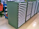 Tủ và tủ công nghiệp công nghiệp với 3 - 15 ngăn kéo, màu xanh lá cây